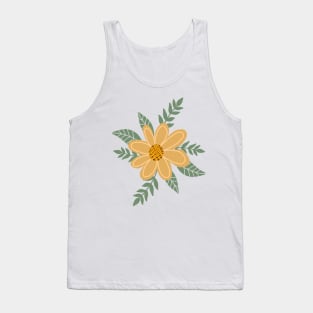 Sweet yellow floral Tank Top